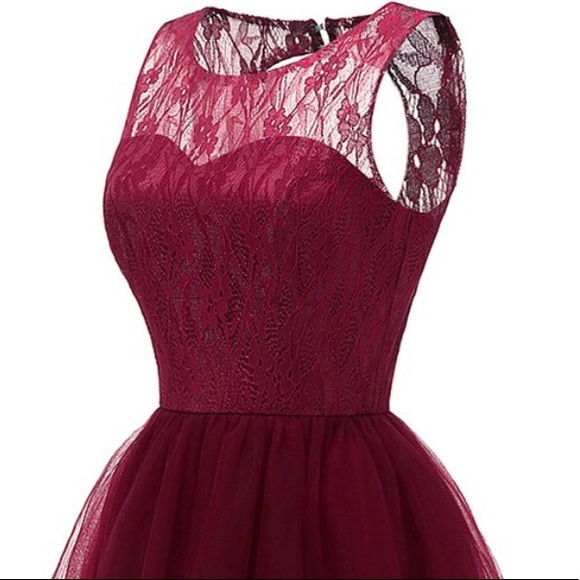 Tulle Lace Sweetheart Cocktail Dress - Picture 4 of 7